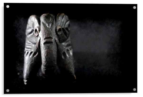 Wooden Elephant Acrylic by Maria Tzamtzi Photography