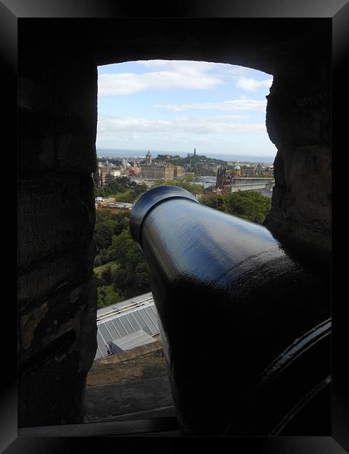View From an Edinburgh Cannon Framed Print by Gemma Compton