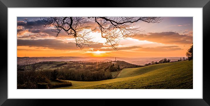 Devon Horizon Sunset Framed Mounted Print by Jonny Essex