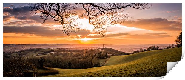 Devon Horizon Sunset Print by Jonny Essex