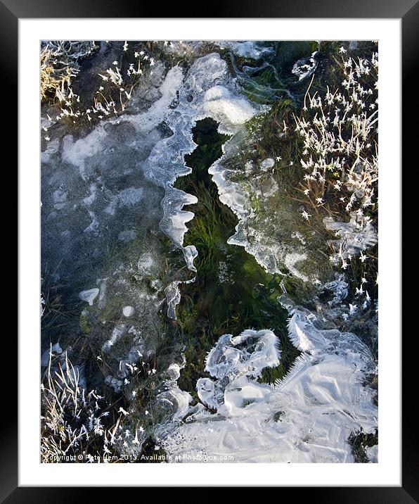 Icy shape - resembling UK Framed Mounted Print by Pete Hemington