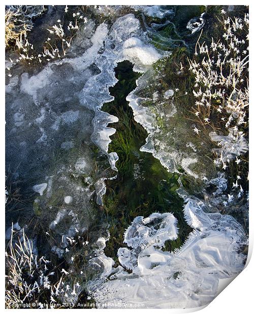 Icy shape - resembling UK Print by Pete Hemington