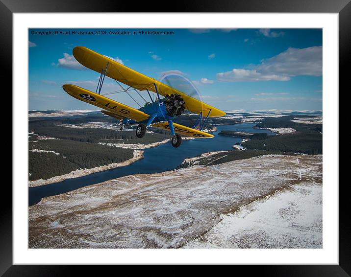 Boeing Stearman Framed Mounted Print by P H