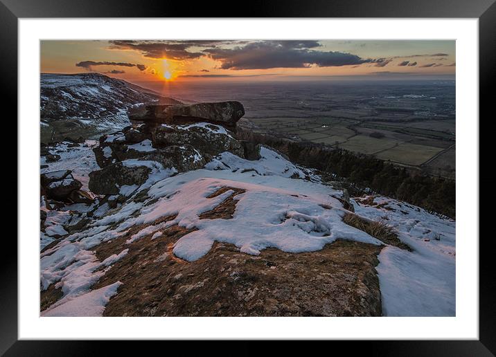 Wainstones Sunset Framed Mounted Print by Phil Tinkler