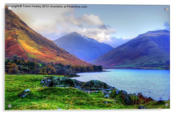 Autumn at Wastwater Lake District Acrylic by Trevor Kersley RIP