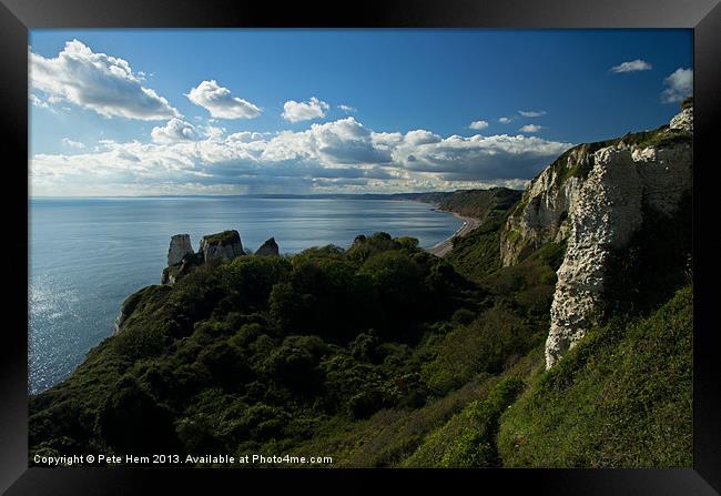 Landslip near Branscombe Framed Print by Pete Hemington