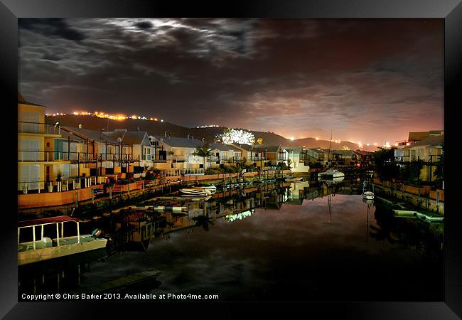 Knysna South Africa at Night Framed Print by Chris Barker