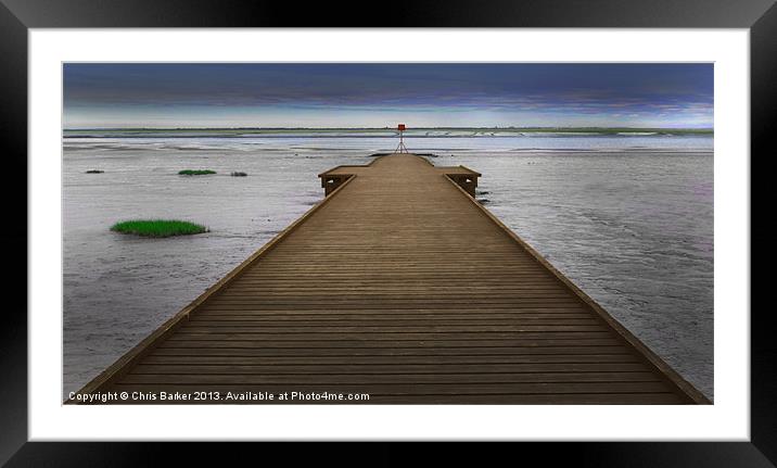 Boat jetty Lytham Framed Mounted Print by Chris Barker