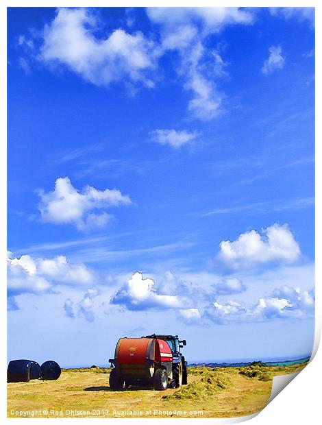 Haymaking Print by Rod Ohlsson