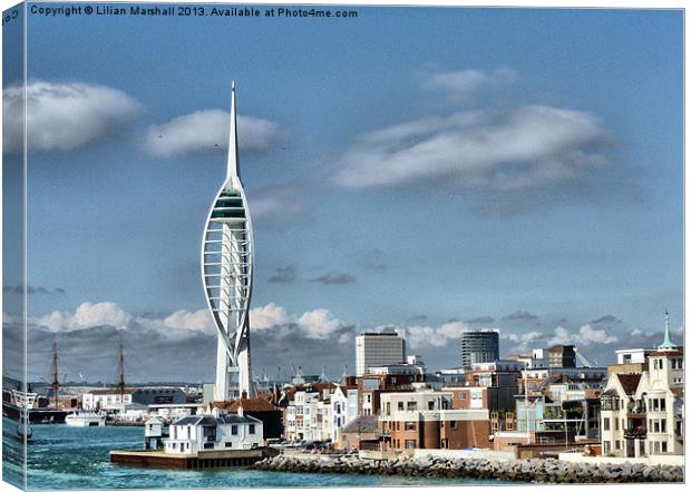 Spinnaker Tower . Canvas Print by Lilian Marshall