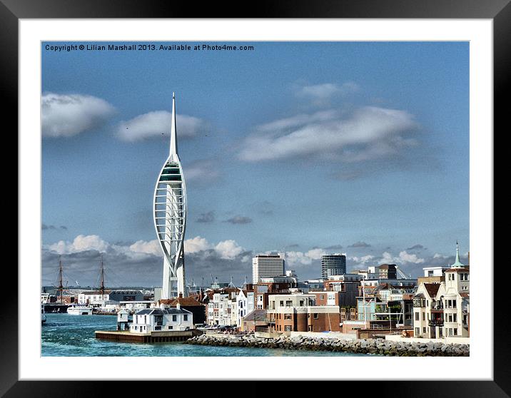 Spinnaker Tower . Framed Mounted Print by Lilian Marshall