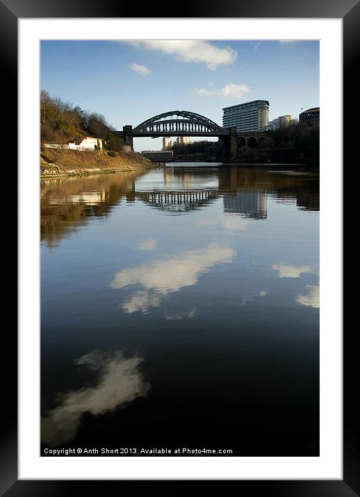 Wear Bridge Framed Mounted Print by Anth Short