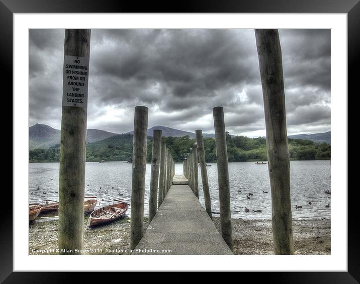 Lake Windermere Jetty Framed Mounted Print by Allan Briggs