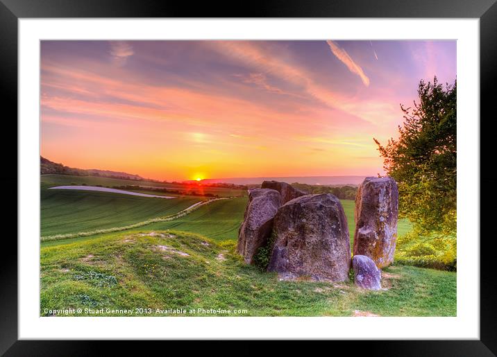 Coldrum Long Barrow Framed Mounted Print by Stuart Gennery