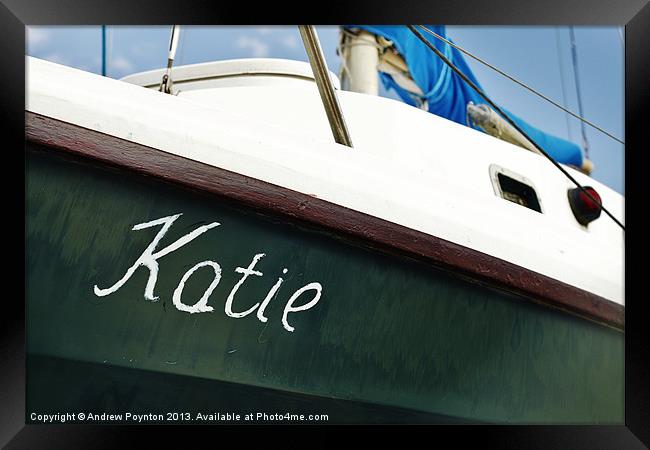 Katie Framed Print by Andrew Poynton