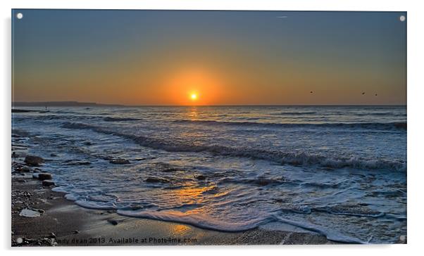 Seaside sunrise Acrylic by Andy dean