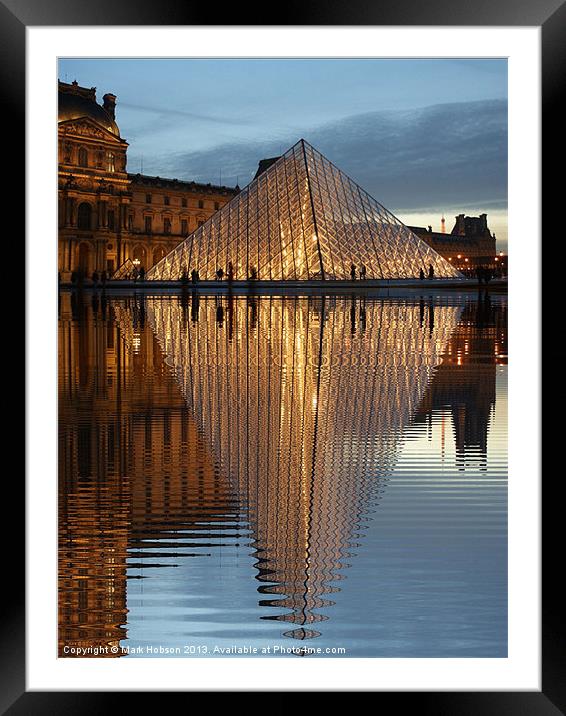 The Louvre Framed Mounted Print by Mark Hobson