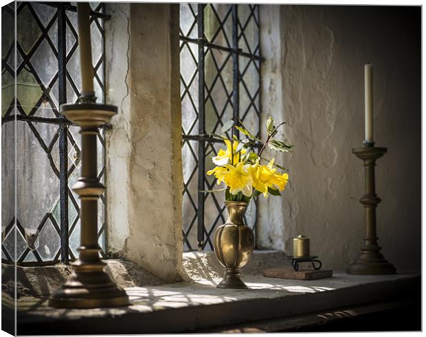 Flowers in the Window Canvas Print by Ian Johnston  LRPS