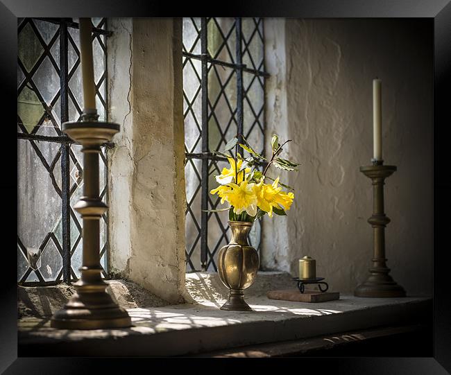Flowers in the Window Framed Print by Ian Johnston  LRPS