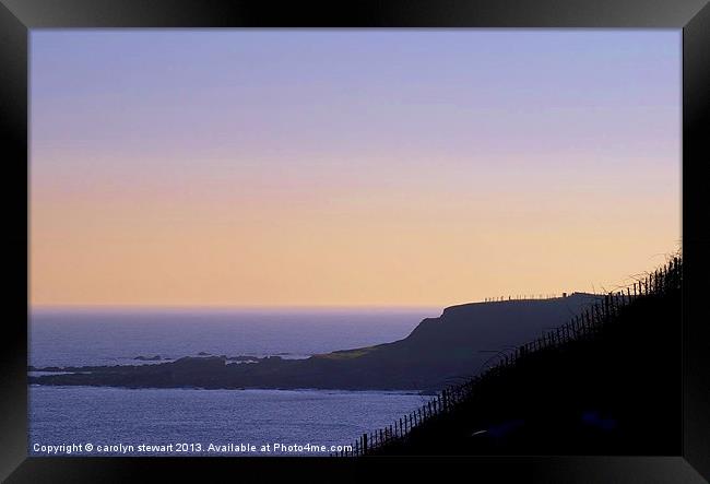 St Andrews sunset Framed Print by carolyn stewart