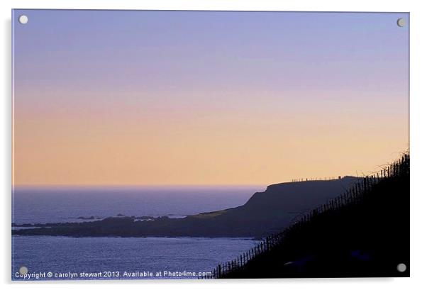 St Andrews sunset Acrylic by carolyn stewart