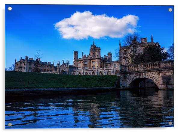 St Johns College Cambridge Acrylic by Dean Messenger
