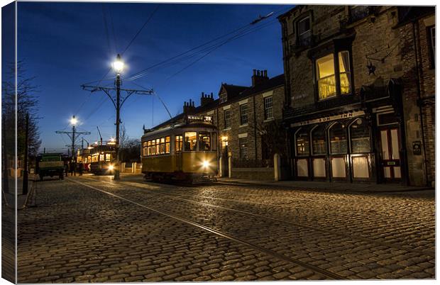 Trams at Night Canvas Print by Northeast Images