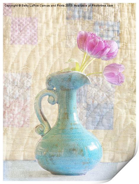 Tulips and Grandmothers Quilt Print by Betty LaRue