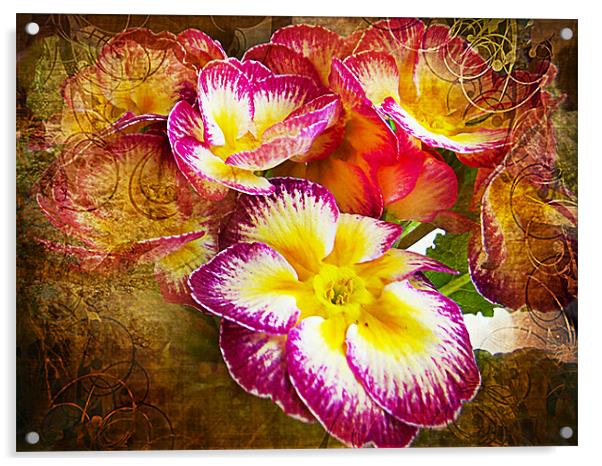 1163-beauty flowers Acrylic by elvira ladocki