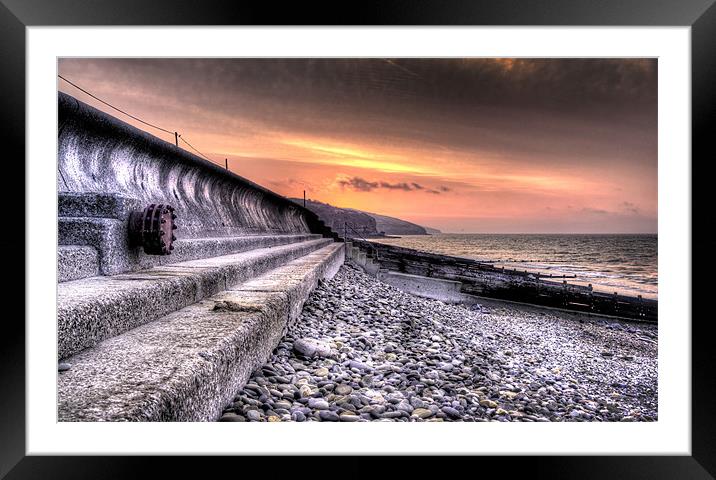 Early morning view at Amroth Framed Mounted Print by Simon West