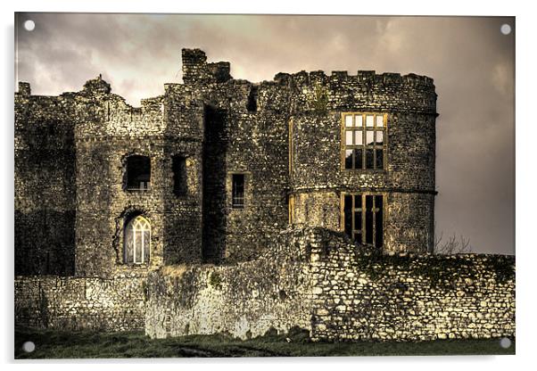 Carew Castle Acrylic by Simon West