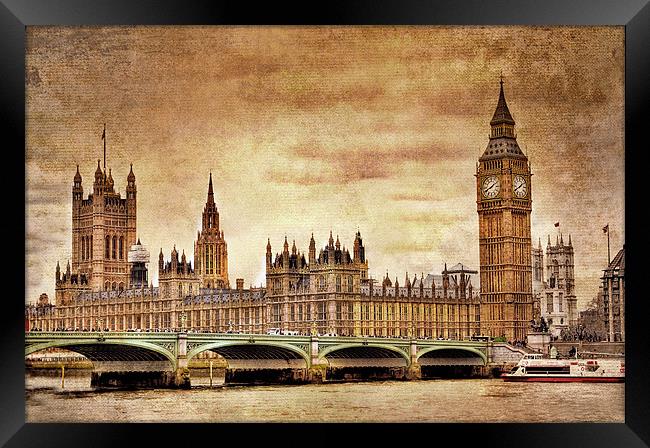 The Houses of Parliament Framed Print by Pauline Lewis
