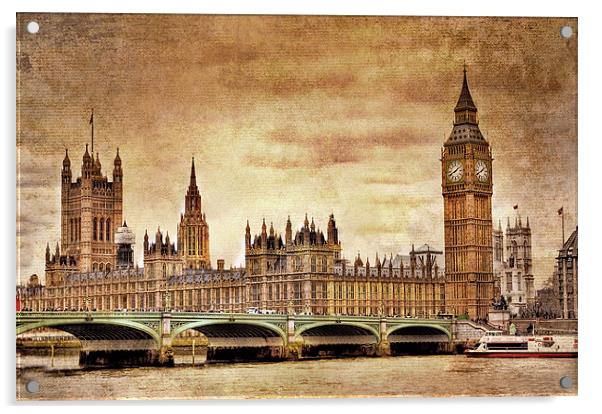 The Houses of Parliament Acrylic by Pauline Lewis