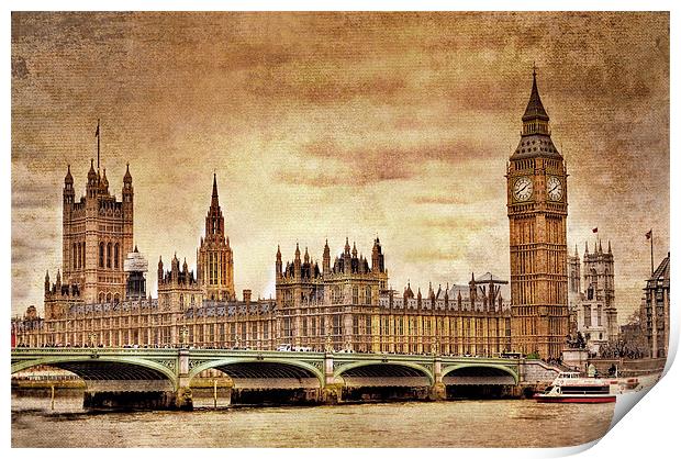 The Houses of Parliament Print by Pauline Lewis