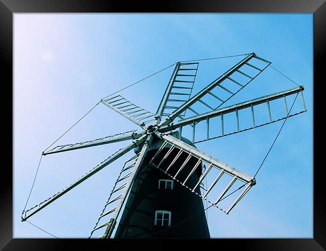 Windmill Framed Print by carin severn