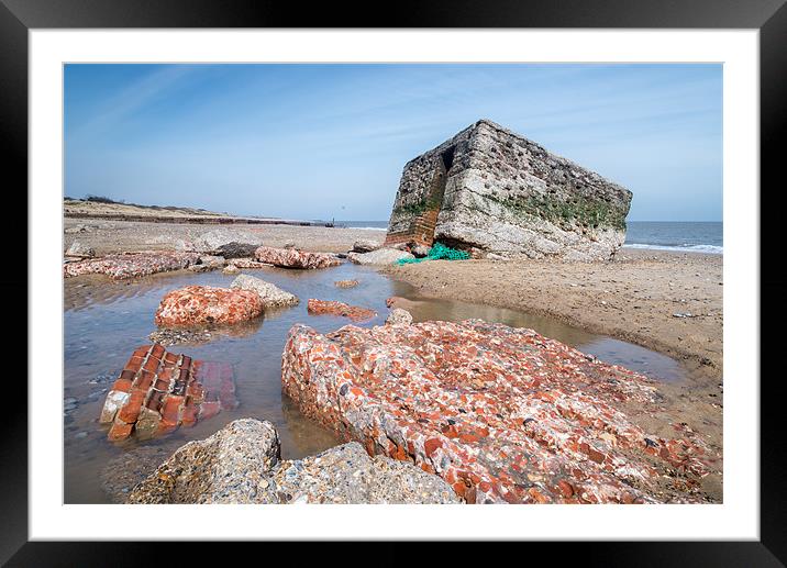 Pill Box at Caister Framed Mounted Print by Stephen Mole