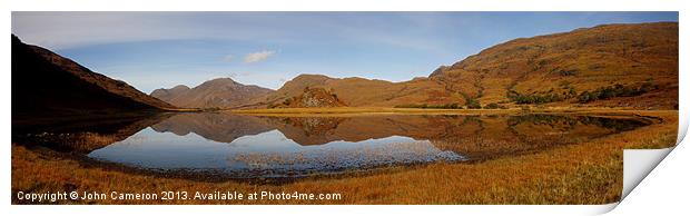 Reflections in a Highland Loch. Print by John Cameron