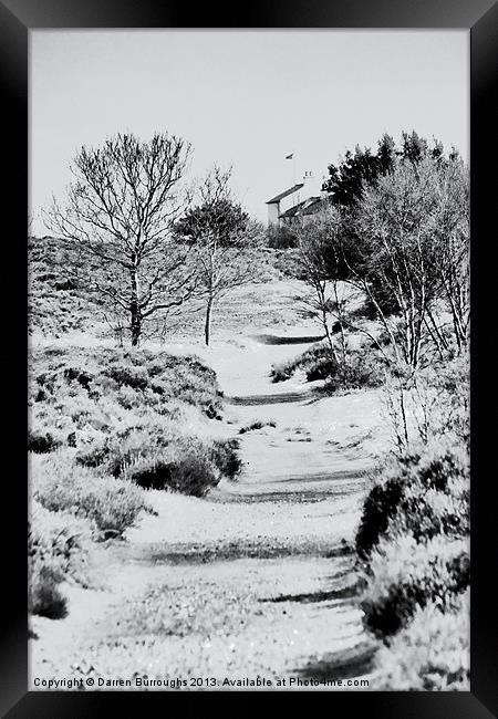 Path To The Coastguard Cottages Framed Print by Darren Burroughs