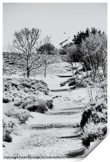 Path To The Coastguard Cottages Print by Darren Burroughs