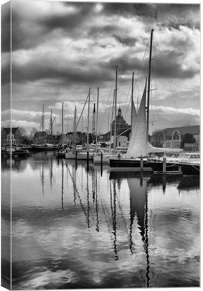 Maritime Reflections Canvas Print by HELEN PARKER