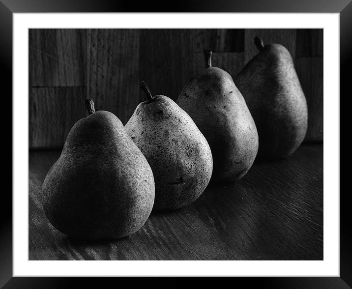 Pears Framed Mounted Print by Paul Want