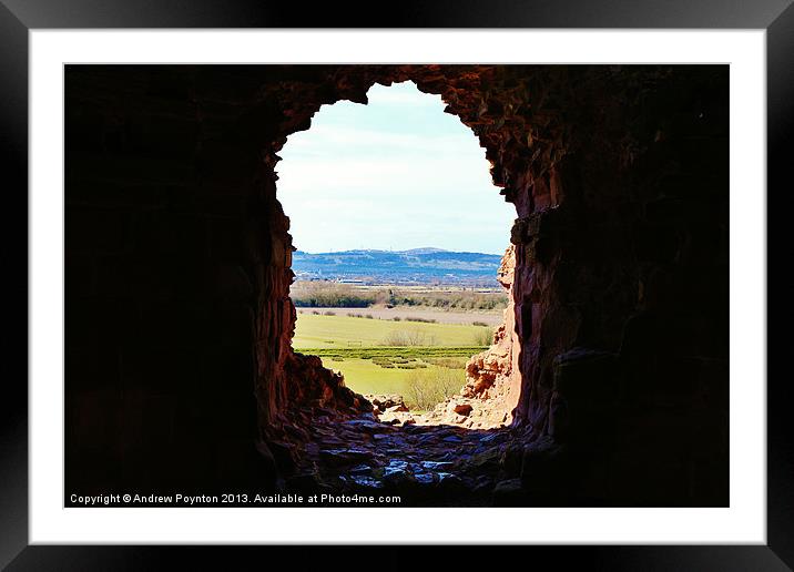 Rhuddlan Castle View Framed Mounted Print by Andrew Poynton