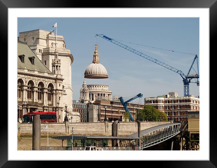 Taking the lid off St Pauls Framed Mounted Print by Terry Senior
