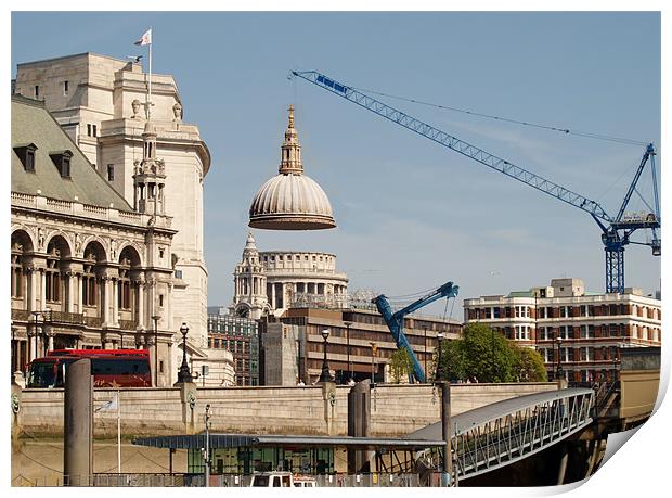 Taking the lid off St Pauls Print by Terry Senior