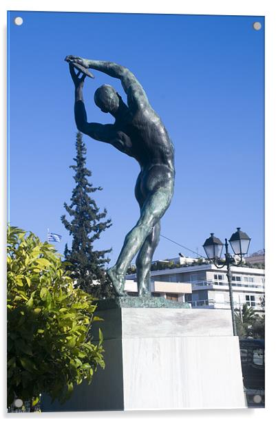 Statue of Discus Thrower Acrylic by PhotoStock Israel