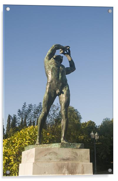 Statue of Discus Thrower Acrylic by PhotoStock Israel