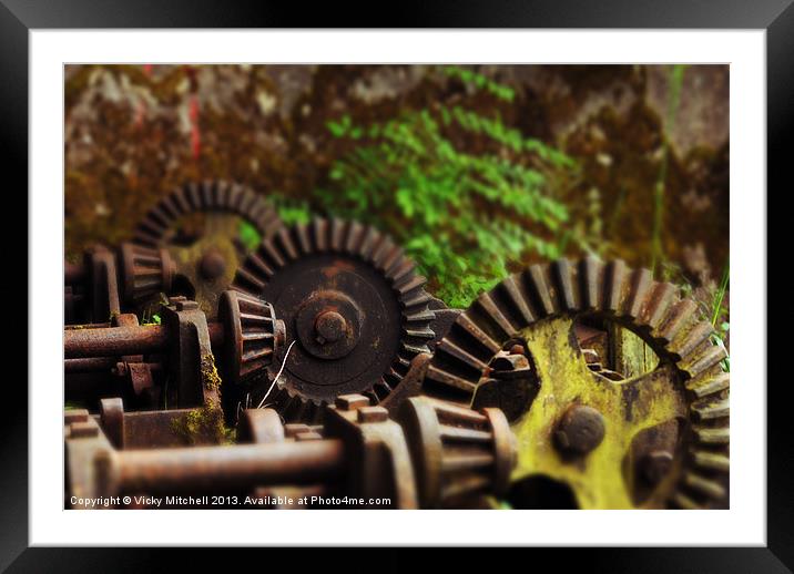Cogs on the Don Framed Mounted Print by Vicky Mitchell