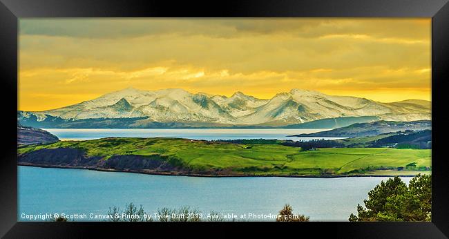 Goatfell on Arran from Largs Framed Print by Tylie Duff Photo Art