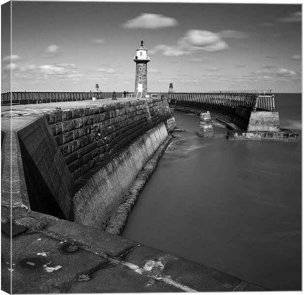 Whitby Pier Canvas Print by Matthew Train