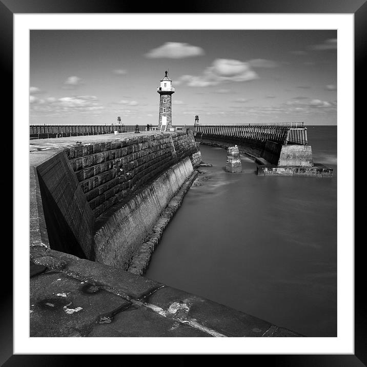 Whitby Pier Framed Mounted Print by Matthew Train